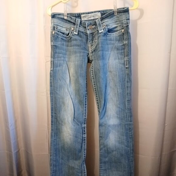 BKE Jeans The Buckle sz 25L Sabrina Slim Boot Designer Denim Dark wash (30x32) - Picture 6 of 8